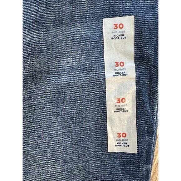 Old Navy Womens Plus Size 30 Mid-Rise Kicker Bootcut Denim Blue Jeans NWT! A6439 - Picture 3 of 8
